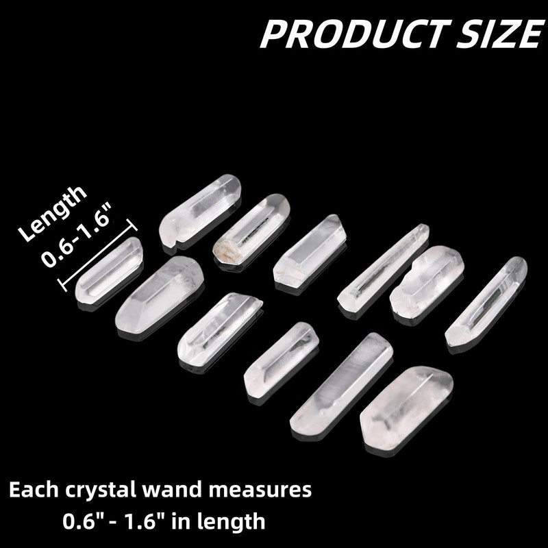 Covzoe 1Lb Clear Quartz Crystals Points, 0.6-1.6 Inch Long Natural
