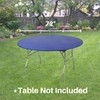 Kwik-Covers 72" Round Fitted Plastic Table Covers, Bundle of 5