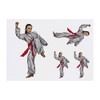 4 x 'Karate Kick Girl' Temporary Tattoos - Water Resistant,