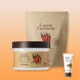 skin food [Skinfood] Carrot Carotene Calming Water Pads 30 sheets MINI + 7 pad refills, choose 1 / [스킨푸드]캐롯 카로틴 카밍 워터 패드 30매 MINI + 패드 리필 7종 택1