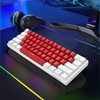 Snpurdiri Wired 60% Mechanical Gaming Keyboard, White LED Backlit Ultra-Compact