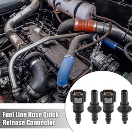 X AUTOHAUX 9.49mm to 8mm Straight Car Fuel Hose Quick Release Connector 2 Set