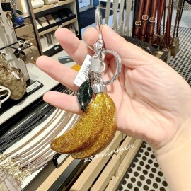 Coach NWT Coach Glitter Banana Bag Charm Keychain Silver / Honeycomb Multi CR433