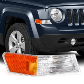Front Turn Signal Light Cover Side Marker Corner Lamp Lights Blinker Cover Lens Fit for Jeep Patriot 2007 2008 2009 2010 2011 2013 2014 2015 2016 2017 Right Passenger Side 68004180AC CH2527102