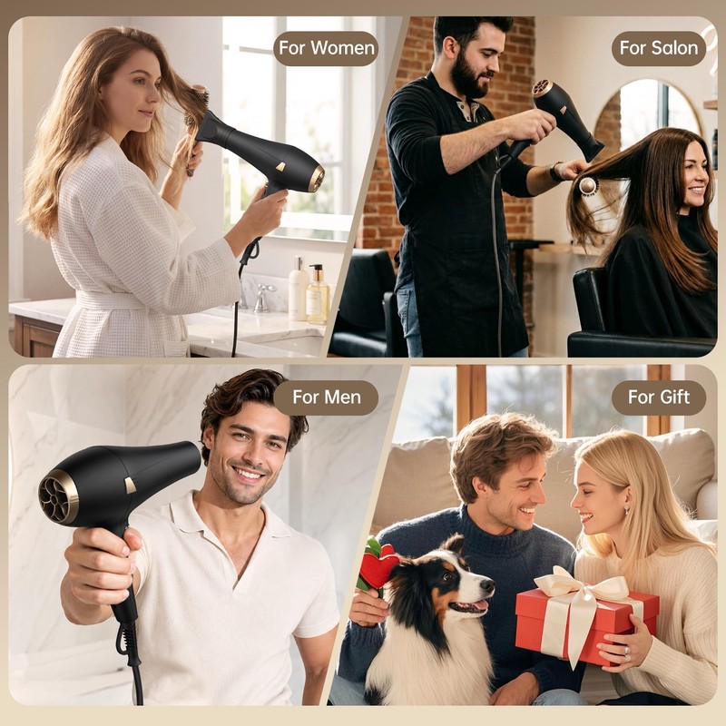 Hair Dryer Professional Hairdryer - Ionic Blow Dryer 5X Fast