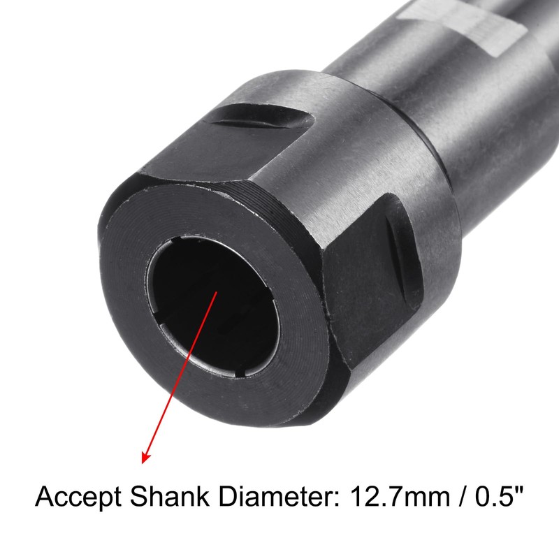 QUARKZMAN 2 Pieces Router Collet Extension Rod Converter Adapter 8mm