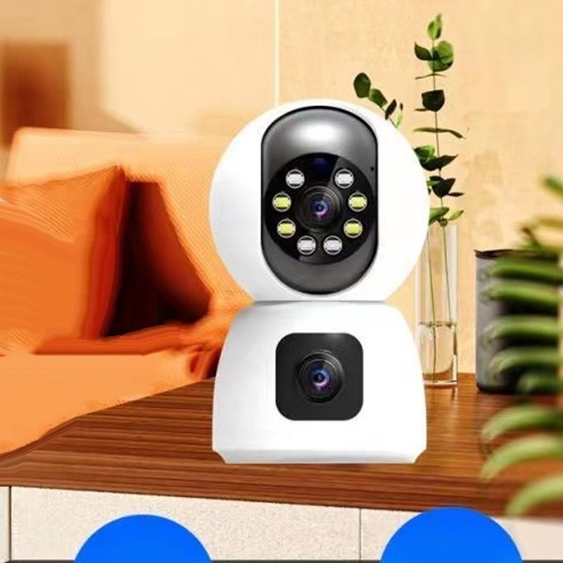 WiFi Dual Lens Security Camera HD Wireless Home Camera with