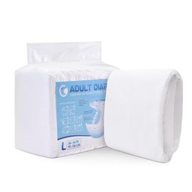 Landofgenie Diapers Adult Large Diapers Overnight Incontinence Underwear Plain White Diapers Diapers with Tabs 10 Pieces (Large 36"- 46")