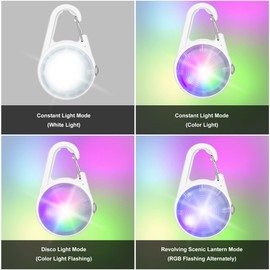 Dog Collar Light, 4 Modes Dog Lights for Night Walking, RGB Color Changing Dog Light, Rechargeable Dog Collar Lights for Nighttime Clip On, IP68 Waterproof Dog Walking Light for Dog Collar