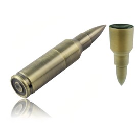 WooTeck 128GB Metal Shining Bullet USB Flash Drive Memory Stick with Keychain,Bronze