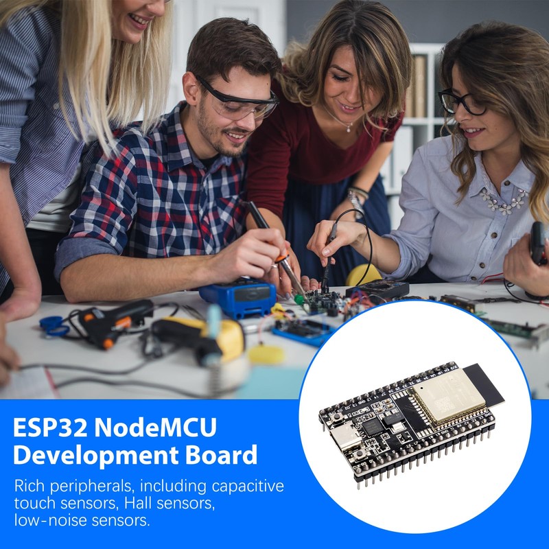 ESP32-DevKitC 38-Pin Development Board AYWHP 5 Pieces NodeMCU ESP32-WROOM WLAN