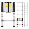 Happybuy Telescoping Ladder, 12.5 FT Aluminum Extension Ladder, 375 LBS