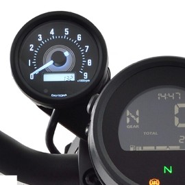 Daytona 39914 Velona Electric Tachometer for Motorcycles, Specifically Designed for Rebel 250/500 (20-23), White LED, 2.4-inch (60 mm) Diameter, 9000 RPM Display