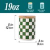XYQXYQ Kitchen Countertop Ceramic Checkered Canisters,Black And White Food Storage