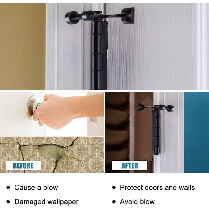 8 Pack Hinge Pin Oil Rubbed Bronze Door Stopper, Adjustable