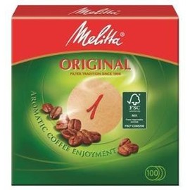 1500 x Rundfilter / Kaffeefilter "Melitta" Original 1 (Rund / Naturbraun)