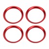 4pcs Air Vent Outlet Rings Cover Trim Red Decoration Replacement