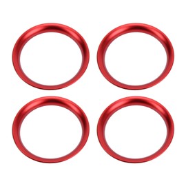 4pcs Air Vent Outlet Rings Cover Trim Red Decoration Replacement for Honda VEZEL XRV
