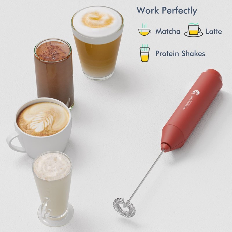 Powerful Milk Frother Handheld Foam Maker, Mini Whisk Drink Mixer