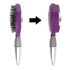 Qwik-Clean Hairbrush - Easy Clean, Self-Cleaning Hair Brush (Purple) by Qwik-Clean