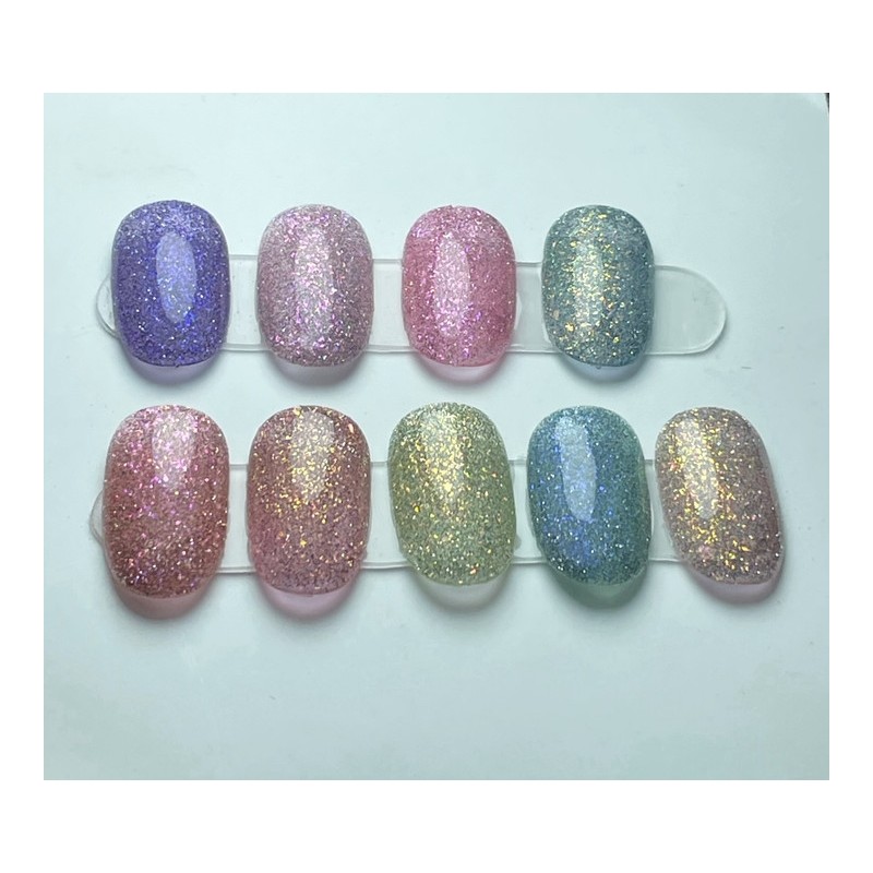 [Yessam] SizeOver 20 nail tips - 09 / [네쌤]사이즈X글리터반사젤✨패디강추!! 네일팁