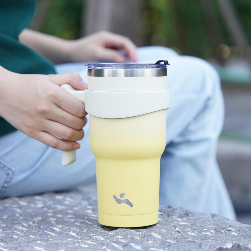 Konokyo 40 oz Tumbler with Handle and 2 Straw 2