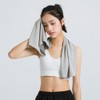 1+1 Big Size Large Ice Cool Towel/Hiking Towel/Case, Blue+Blue /