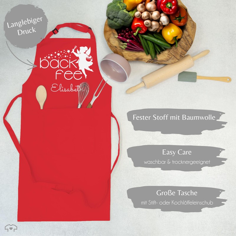 Geschenk mit Namen personalisiert by Shirtracer - Apron - Baking