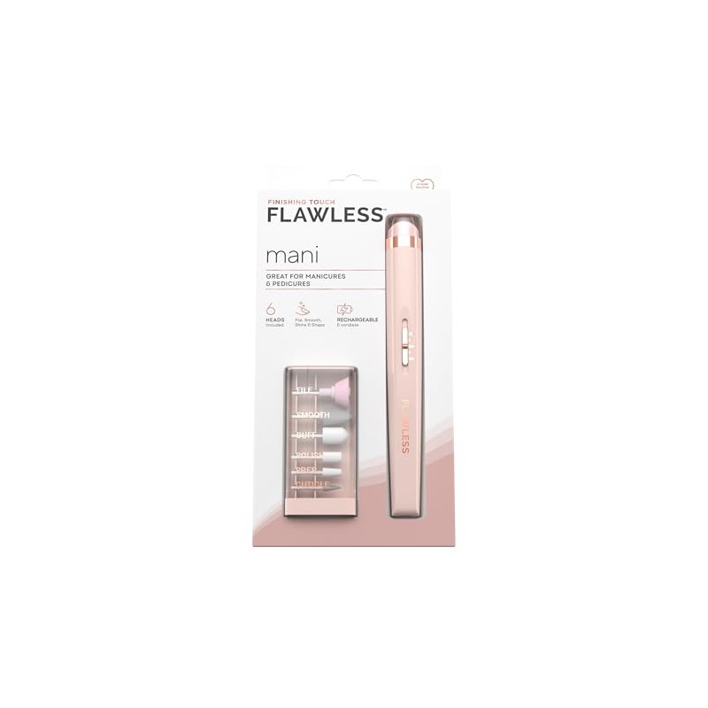 Finishing Touch Flawless Salon Nails Kit, Electronic Nail File and