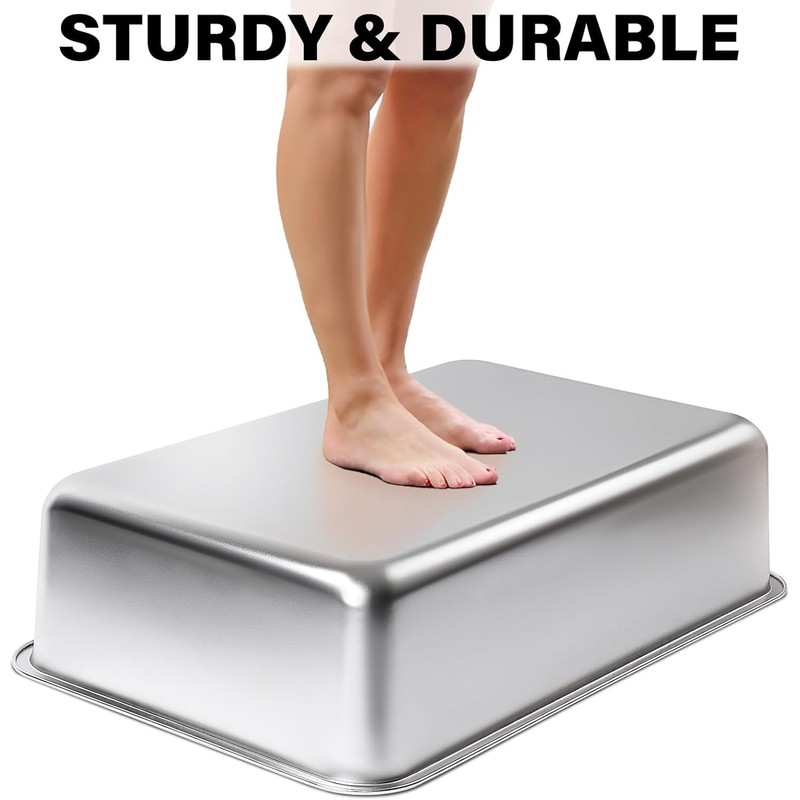 Nyutu XL Stainless Steel Litter Box, Extra Large High Sided