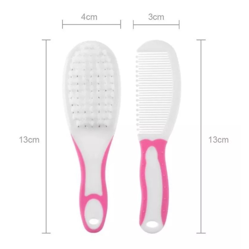 Cepillo Para Bebe Peinar Cabello Cerdas Suaves Masaje 2 En