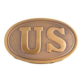 US Army Civil War Union Enlisted Solid Brass Belt Buckle, Antique Style Reproduction, Bronze