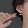 SLUYNZ 925 Sterling Silver Bow Hoop Earrings for Women Teens