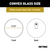 Retrac 609838 7-1/2-Inch Stainless Steel Offset-Mount Convex Mirror Head with