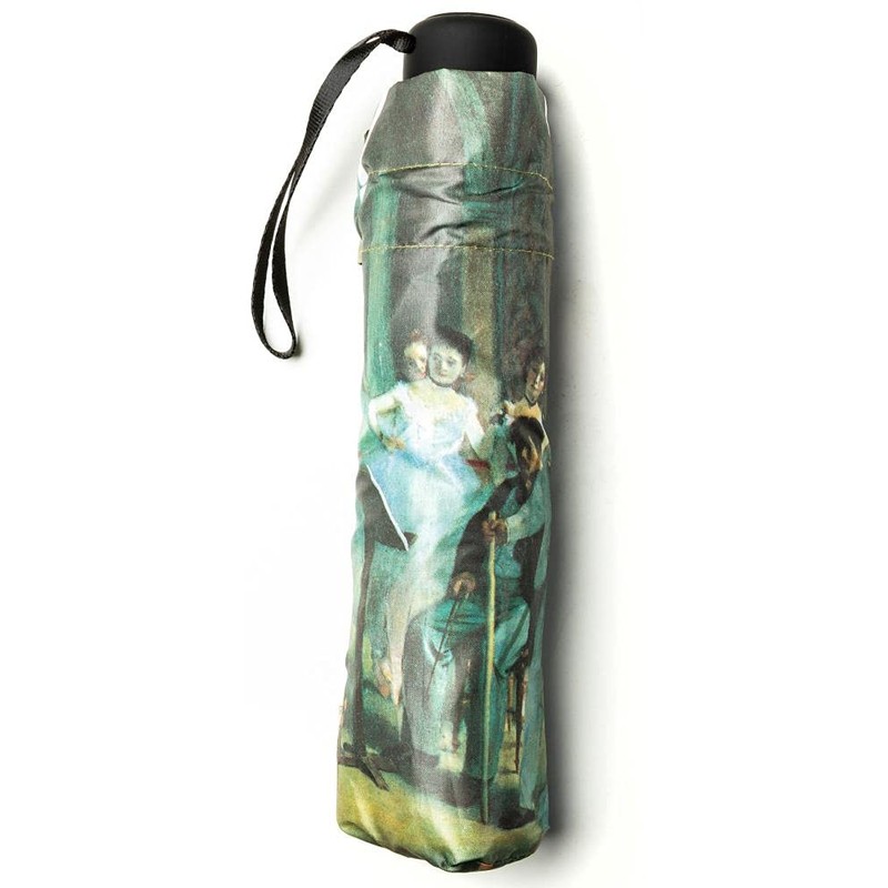 LUCKYWEATHER Mini Women's Pocket Umbrella, Degas Ballet Class Design, Small
