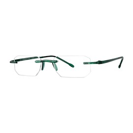 Scojo New York Gels Octagon Reading Glasses, Handmade Scratch Resistant Readers for Women and Men, Pine - 2.25x