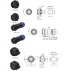 ZBLZGP SP21 8 Pin Panel Mount Circular Aviation Connector Plastic