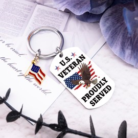 Cxulquvs Veteran Gifts Cool Army Keychain Gifts for Men Unique Navy Air Force Retirement Gift for Men Unique Military Gift for Veterans Day