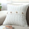 vctops Cotton Cable Knit Pillow Cover Soft Warm Throw Pillow