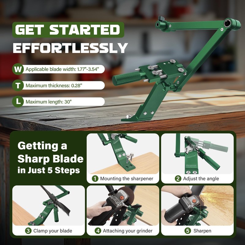 Lawn Mower Blade Sharpener, Lawnmower Blade Sharpening Tool with Blade