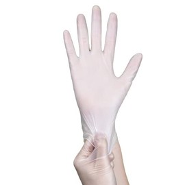 Eunicole Sand Clear Vinyl Examination Powder Free Safety Gloves, Smooth, No Sterile, Latex Free, Allerry Free, Medium, 1Inner X 100pcs