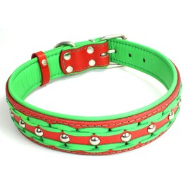Unbekannt Sulla Real Leather Padded Handmade Dog Collar in Fashionable Colours Braided M/L/XL/XXL