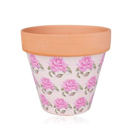 accentra Essential Botanics Hand Care Set in Flower Pot - Hand Cream, Rose Scent Nail Cream with Beautiful Gardening Gloves