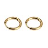 2 x Men's 18K Gold Hoop Earrings with 316L Stainless