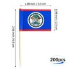 JBCD Belize Toothpick Flag Belizean Mini Small Cupcake Topper Flags,