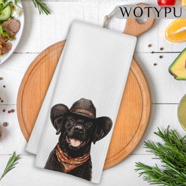 WOTYPU Labrador Retriever Gifts Kitchen Towels, Labrador Retriever Dog Gifts for Women Dish Tea Towel for Kitchen Decor, Labrador Retriever Gifts Hand Towels for Bathroom Decor, 16X24 Inch