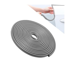 CGEAMDY Car Door Edge Protection, Universal Rubber Door Edge Protection, Car, U-Shape Edge Protection, Suitable for Most Cars, Aluminium Boat Edge Protection (Grey/10 m)