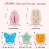 Juego De Esponjas Konjac Para Baño De Bebé LMSMW -