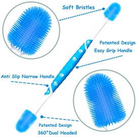 PenVinoo 360 ° Dog Toothbrush Pet Toothbrush 360 ° Finger Toothbrush Medium and Large Dogs