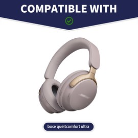 Damex Replacement Ear Pads for Bose quietcomfort Ultra Headphone,Thickened Memory Foam、 Protein Leather (Stand Stone)
